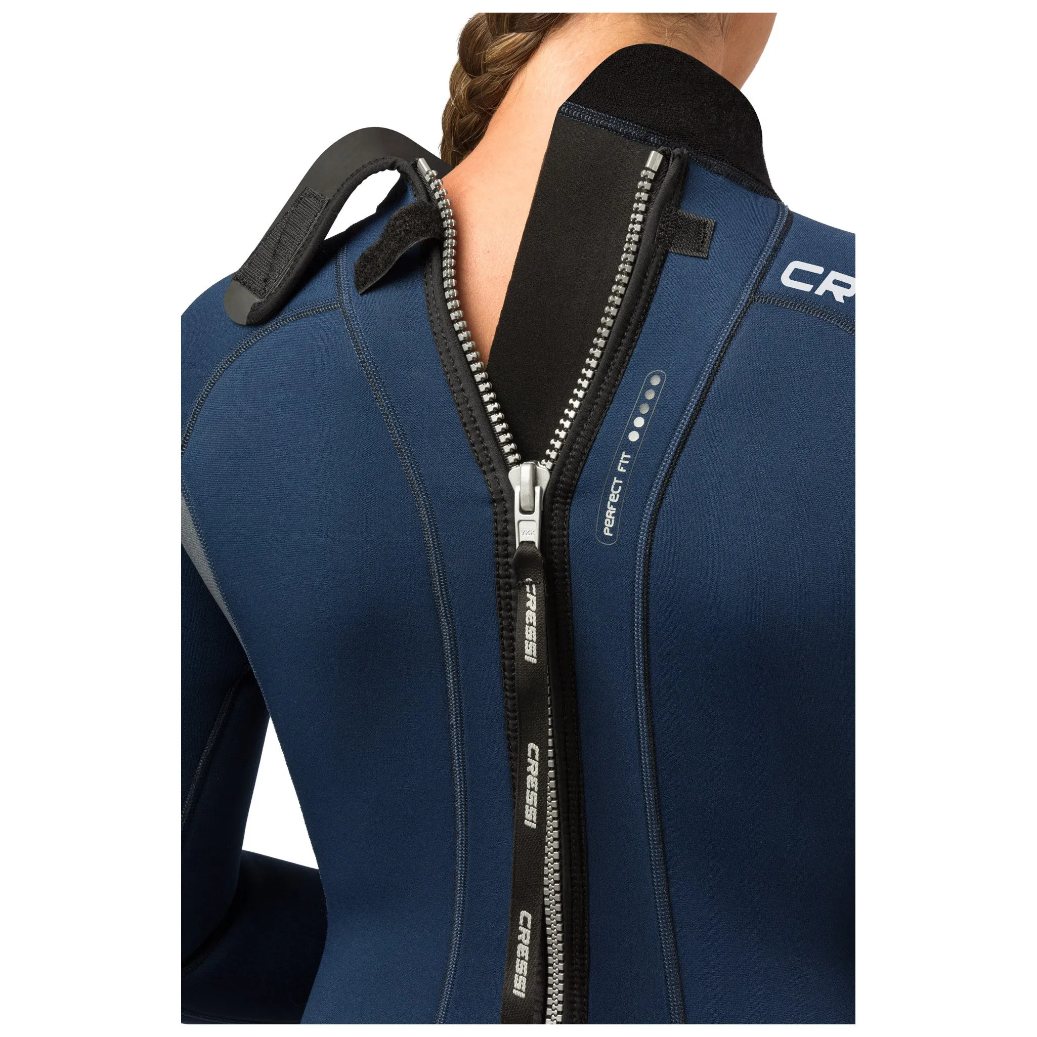 Open Box Cressi 3mm Ladys Fast Full Wetsuit Back-Zip, Size: X-Small