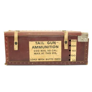 Original U.S. WWII B-17 Flying Fortress .50 Cal Tail Gun Ammunition Box