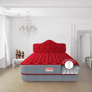 SLEEPSPA by COIRFIT Euphoria Normal Top 6' Inch Single Size Bonell Spring Mattress with 6 Year Warranty | Orthopedic Pro - Doctor Recommended | PU Foam for Better Support & Comfort (75X35X6, RED)