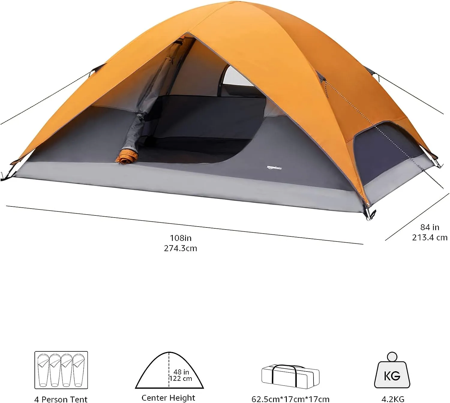 Tente de camping 4 Personnes  - Fitnessterapy