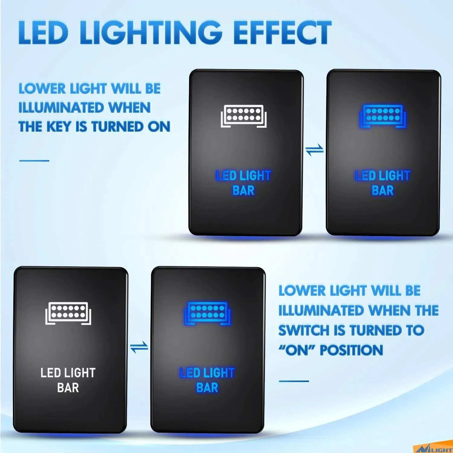 Toyota LED Light Bar Push Button ON/Off Switch