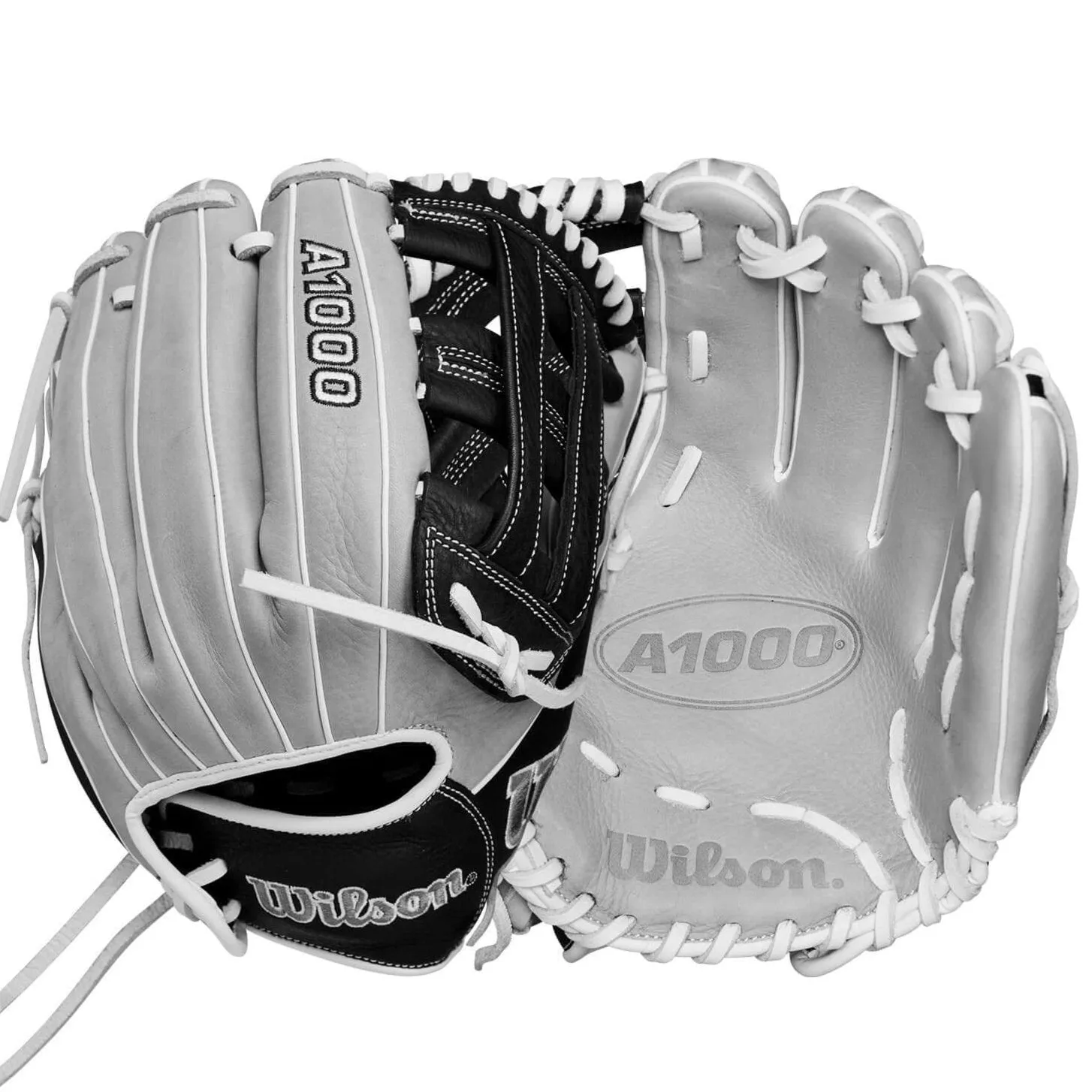 Wilson 2024 A1000 IF12 Infield Fastpitch Softball Glove  Silver/Black/White 12"