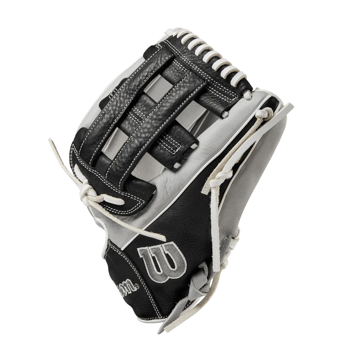 Wilson 2024 A1000 IF12 Infield Fastpitch Softball Glove  Silver/Black/White 12"