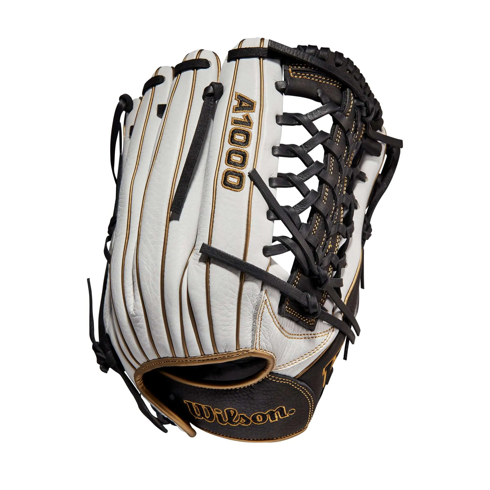 Wilson A1000  Fastpitch T125 LHT 12.5 White/White/Black & Blonde