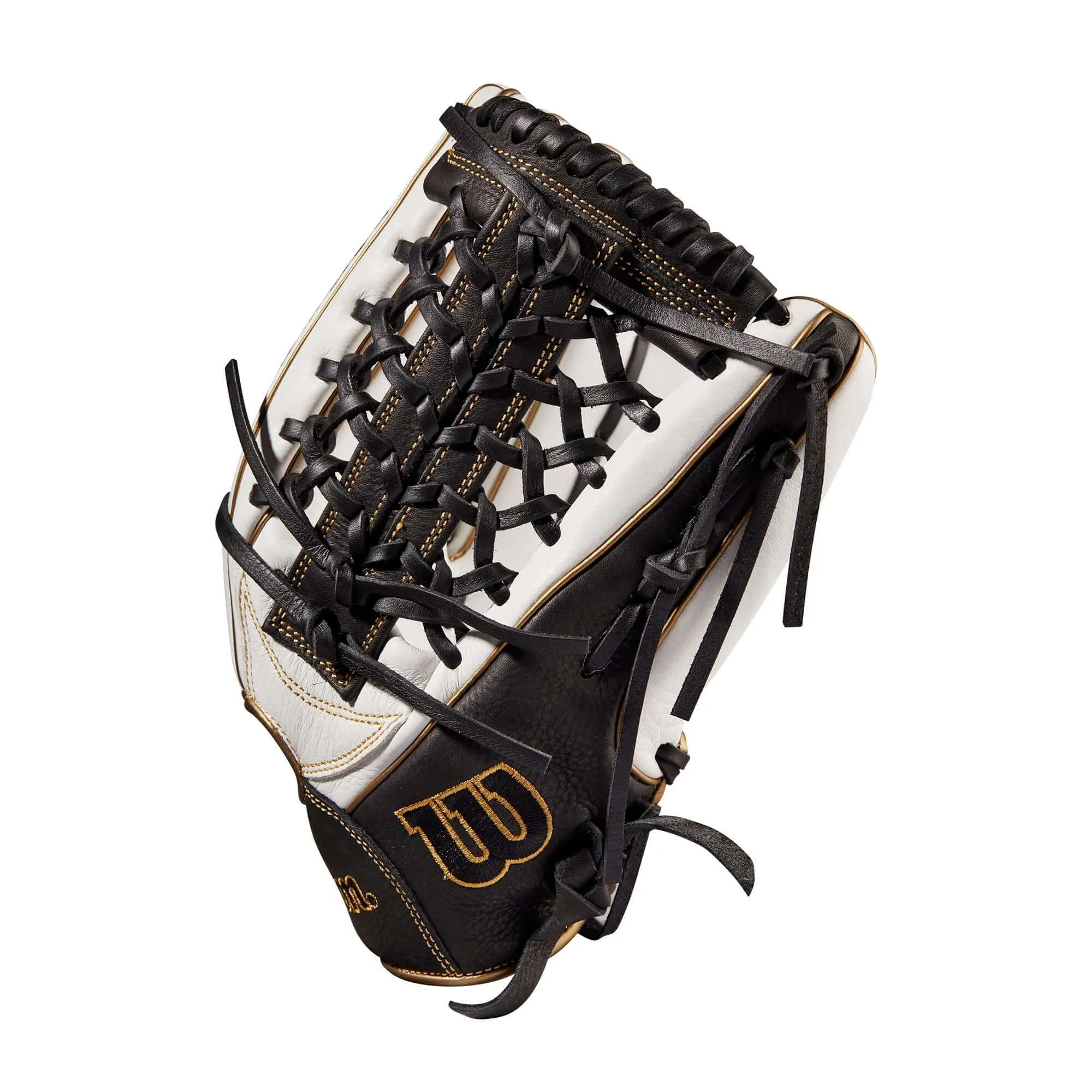 Wilson A1000  Fastpitch T125 LHT 12.5 White/White/Black & Blonde