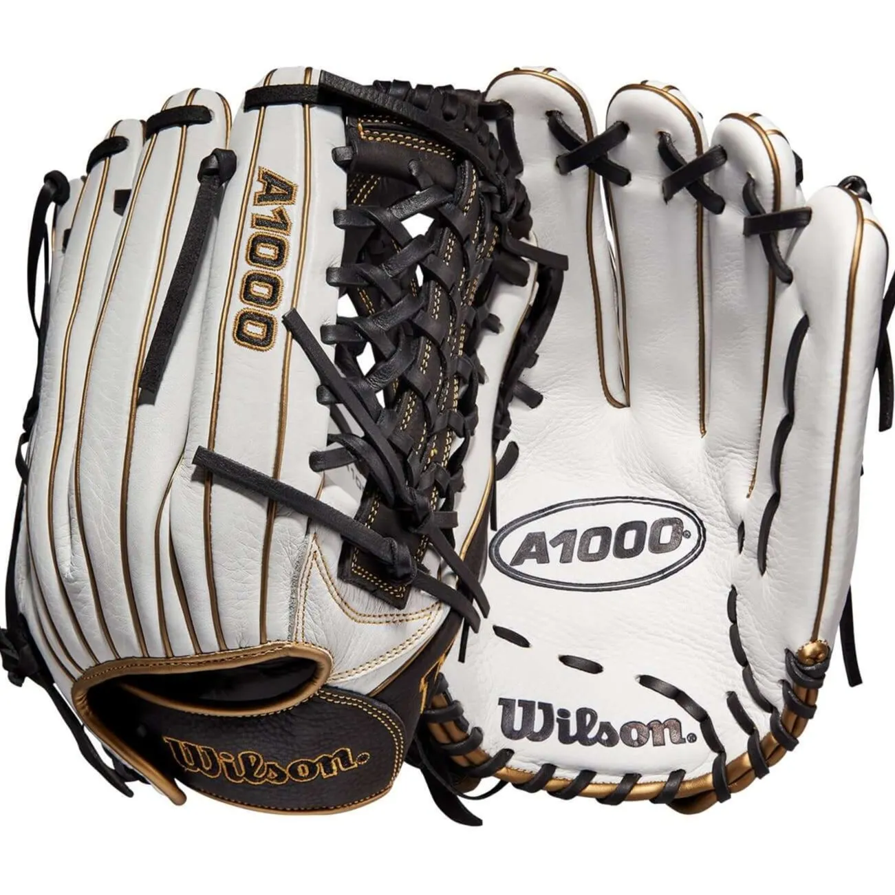 Wilson A1000  Fastpitch T125 LHT 12.5 White/White/Black & Blonde