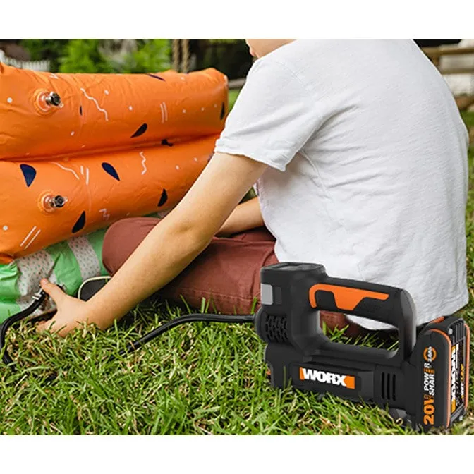 WORX | Portable Air Pump Inflator 4-In-1 Cordless 20V Powershare® -Tool Only