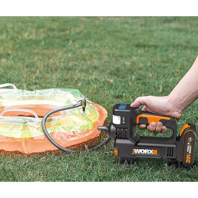 WORX | Portable Air Pump Inflator 4-In-1 Cordless 20V Powershare® -Tool Only